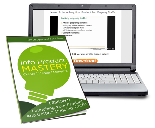 lesson 9 computer cover Ron Douglas & Alice Seba – Info Product Mastery - Available now !!!